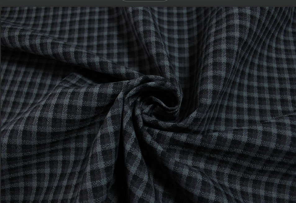 Mercedes W124 Sportline 200E 500E Seat Karo Black Check Car Upholstery Fabric Lining - No Foam - 59" - 150CM - Seat Check , Automobile