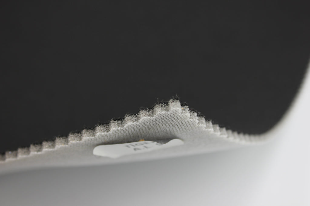 Tela negra para interiores de automóviles: alta elasticidad y durabilidad (ancho: 170 cm) con respaldo de espuma y fieltro.