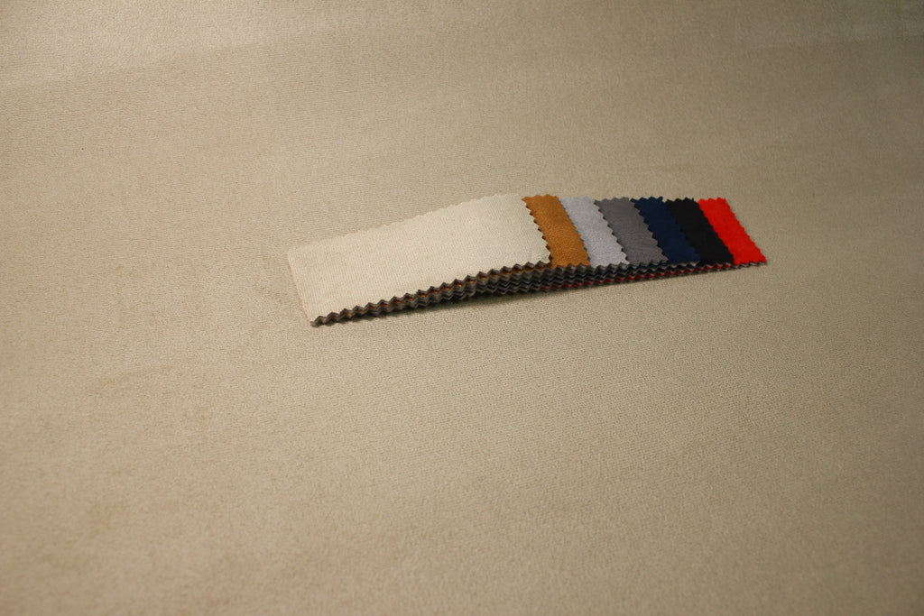 Forro do tejadilho em camurça bege com base em espuma e feltro, 150 cm (59") de largura - Eleve o nível do interior do seu automóvel | Perfeito para estofos e teto de abrir.