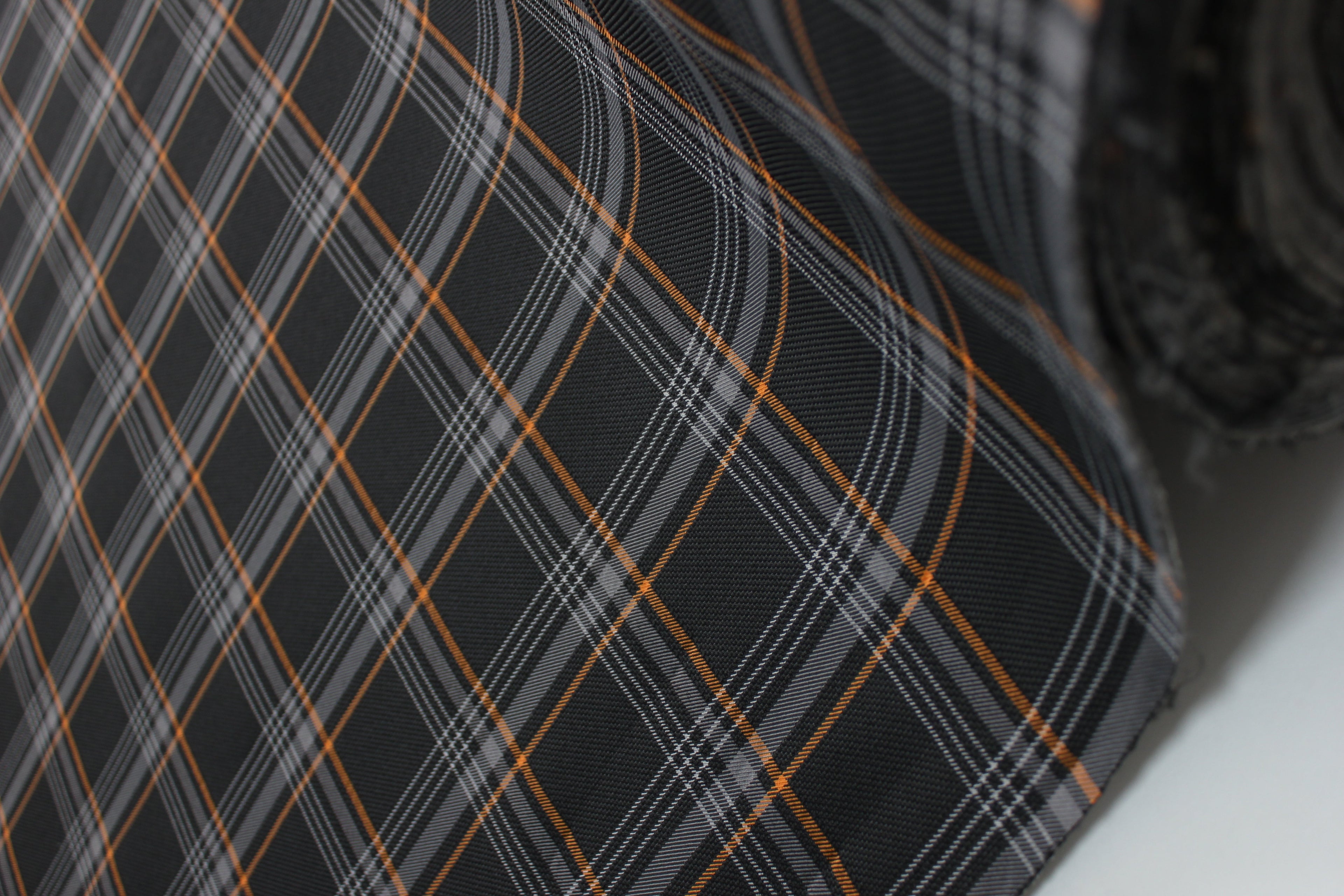 GTI Orange Plaid Car Upholstery Fabric - VW Golf MK7- 3.5mm Comfort Foam - 59" - 150CM - Tartan - Ideal for Seat, Interior, Automobile