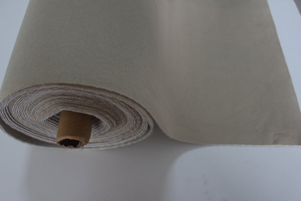 Forro do tejadilho em camurça bege com base em espuma e feltro, 150 cm (59") de largura - Eleve o nível do interior do seu automóvel | Perfeito para estofos e teto de abrir.