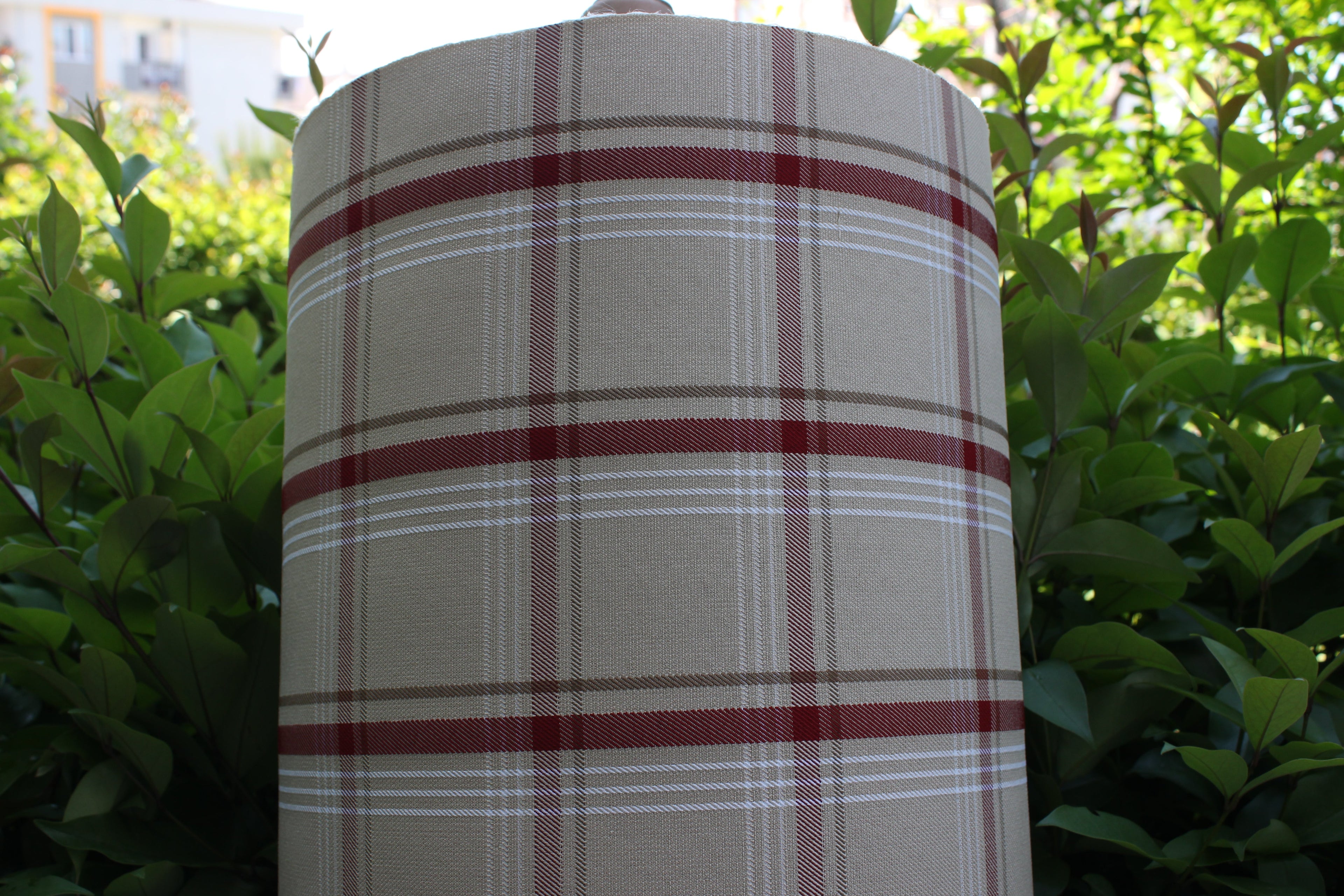 GTI Beige Plaid Car Upholstery Fabric - VW Golf MK7- 3.5mm Comfort Foam - 59" - 150CM - Tartan - Ideal for Seat, Interior, Automobile