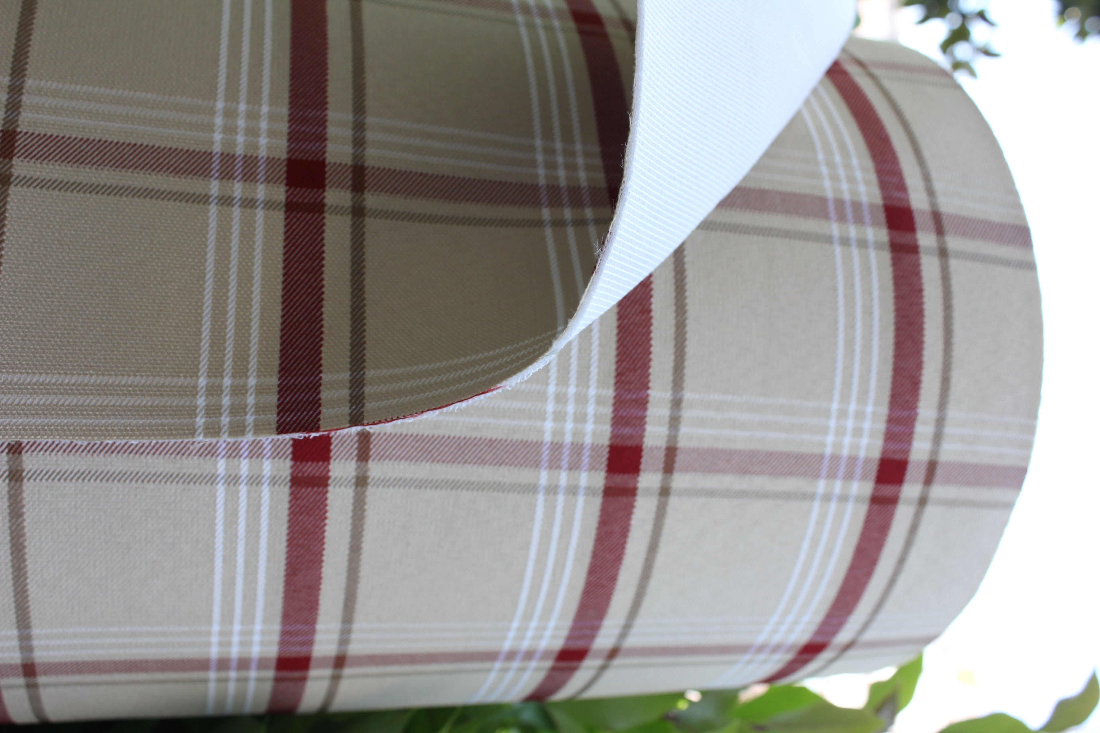 GTI Beige Plaid Car Upholstery Fabric - VW Golf MK7- 3.5mm Comfort Foam - 59" - 150CM - Tartan - Ideal for Seat, Interior, Automobile