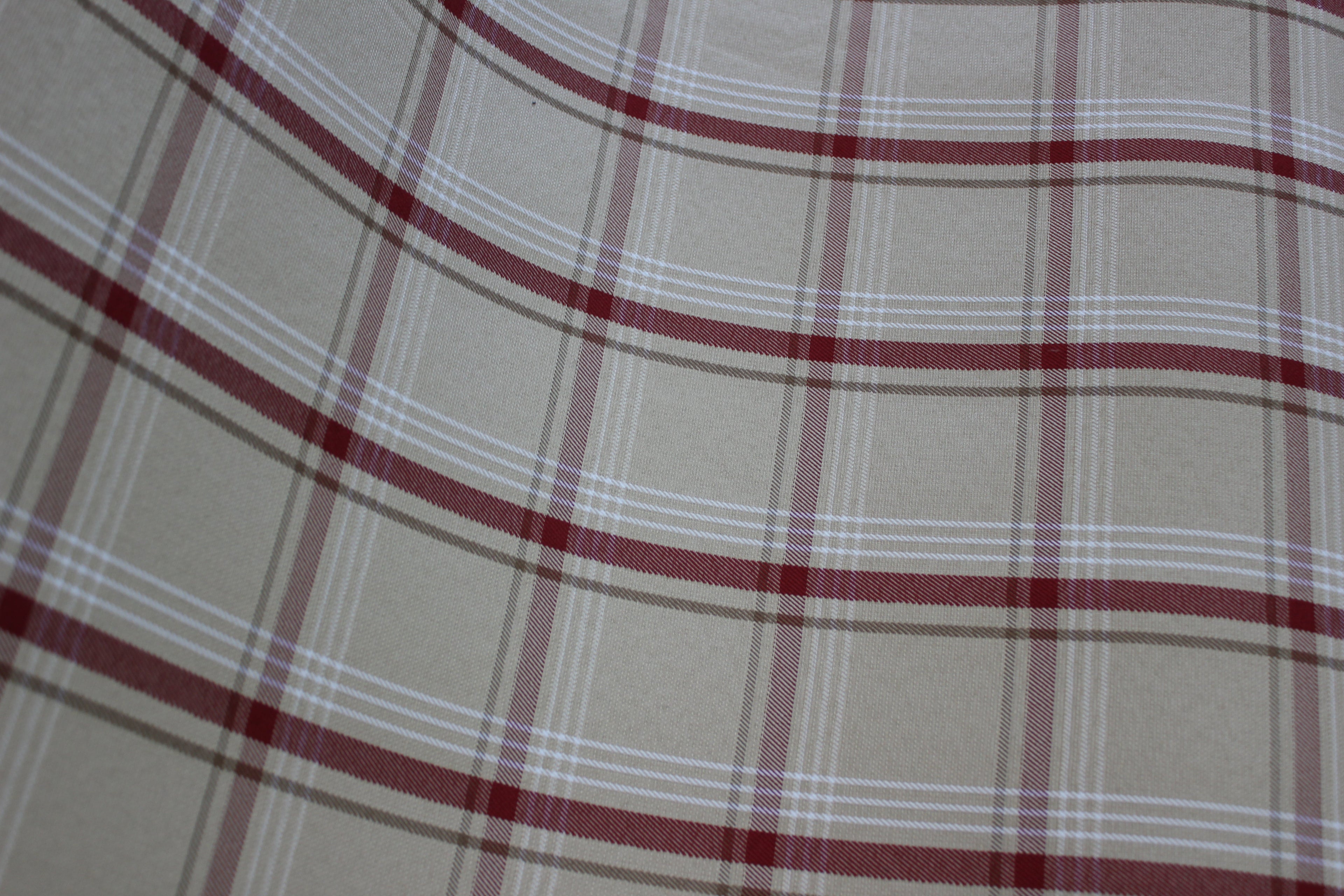 GTI Beige Plaid Car Upholstery Fabric - VW Golf MK7- 3.5mm Comfort Foam - 59" - 150CM - Tartan - Ideal for Seat, Interior, Automobile