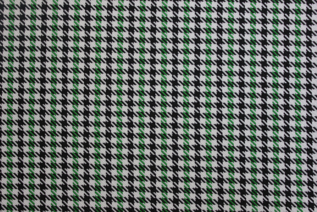 Pepita Houndstooth Car Seat Upholstery Fabric Porsche - Green Black White- BMW Seat, Interior, Automobile, Door Headliner 4mm Foam Backed Restoration 150CM 55"