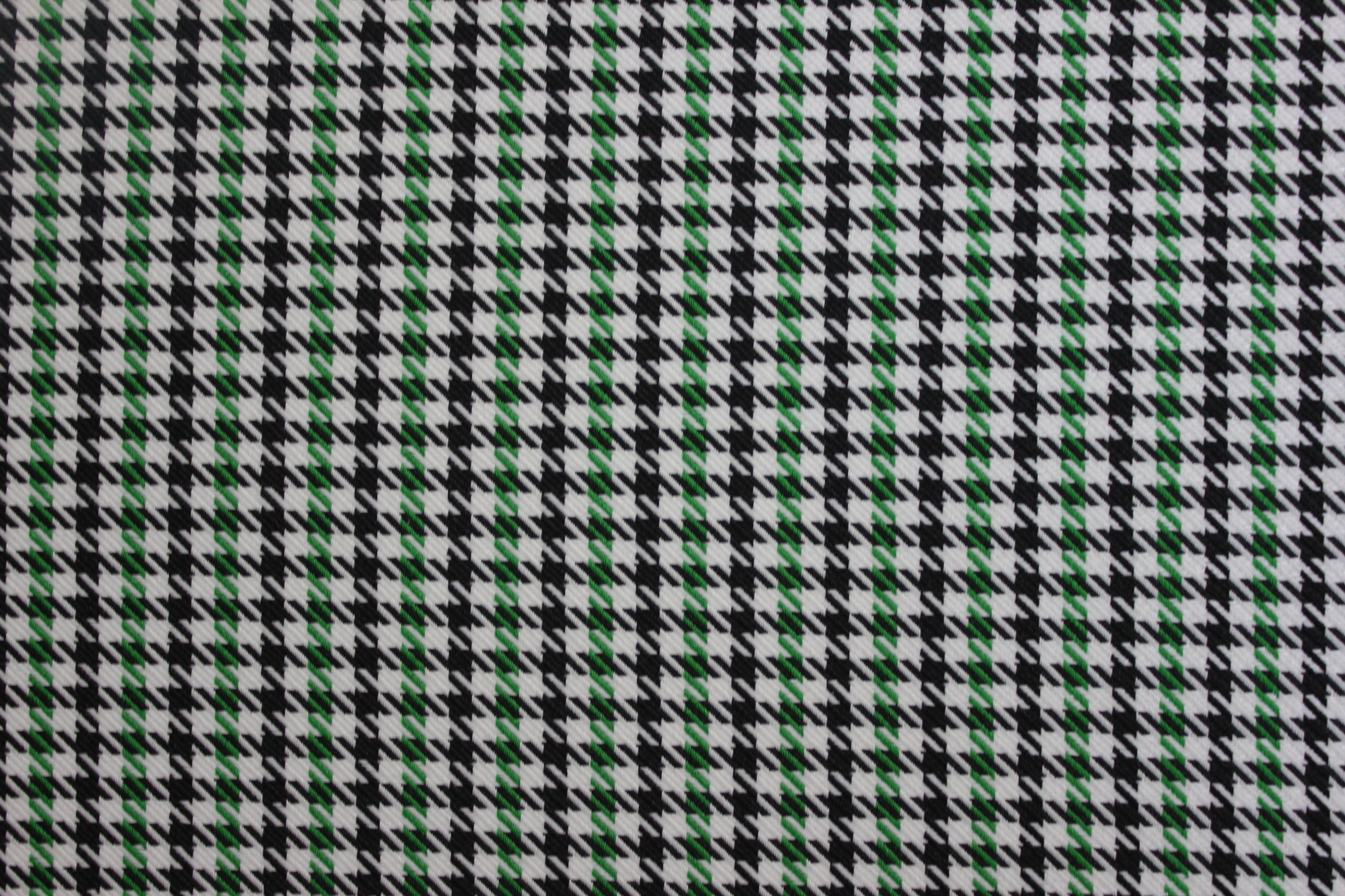 Pepita Houndstooth Car Seat Upholstery Fabric Porsche - Green Black White- BMW Seat, Interior, Automobile, Door Headliner 4mm Foam Backed Restoration 150CM 55"
