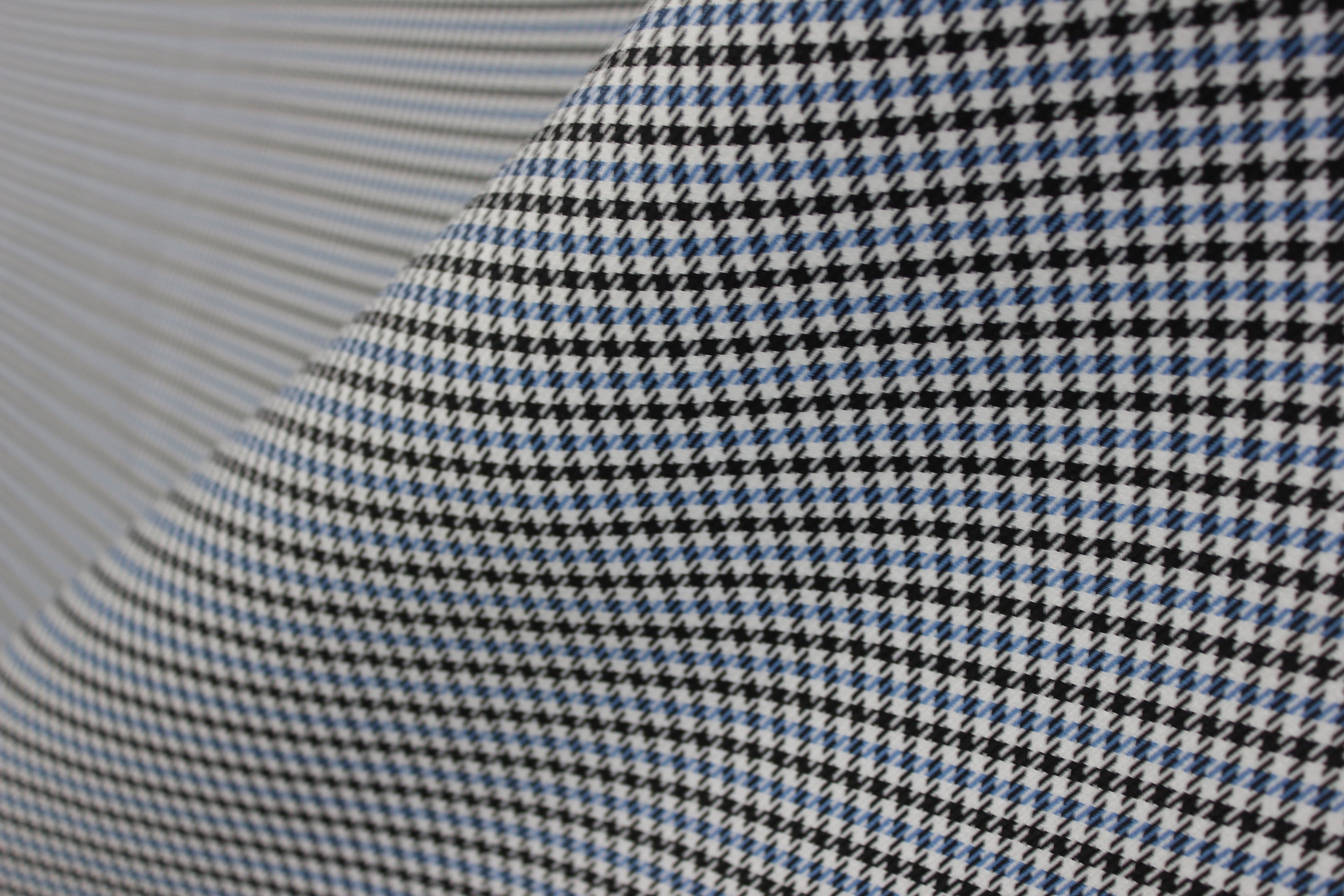 Pepita Houndstooth Car Seat Upholstery Fabric Porsche - Light Blue Black White - BMW Seat, Interior, Automobile, Door Headliner 4mm Foam Backed Restoration 150CM 55"