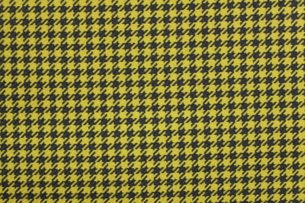 Pepita Houndstooth Car Seat Upholstery Fabric Porsche - Yellow Black - BMW Seat, Interior, Automobile, Door Headliner 4mm Foam Backed Restoration 150CM 55"