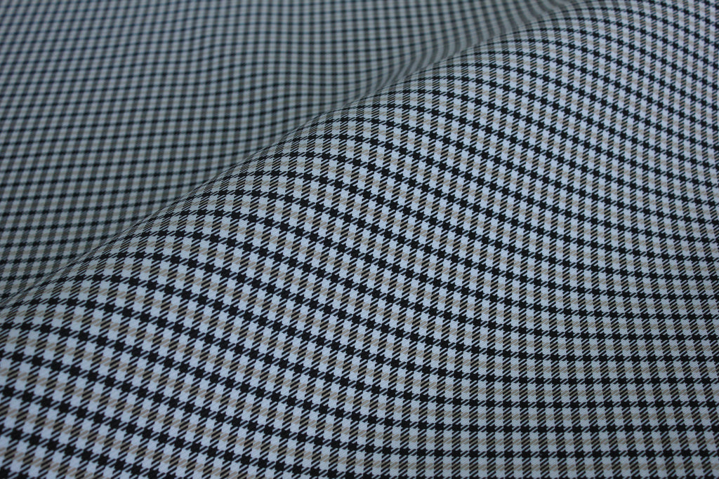 Tela para tapicería de asiento de coche Pepita Beige con diseño de pata de gallo, para Porsche y BMW, para interior de coche, tapizado de puerta, con respaldo de espuma de 4 mm, 150 cm (55")