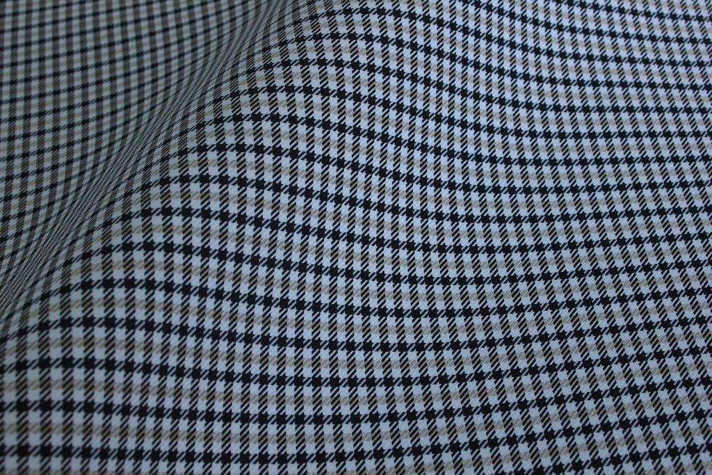 Tela para tapicería de asiento de coche Pepita Beige con diseño de pata de gallo, para Porsche y BMW, para interior de coche, tapizado de puerta, con respaldo de espuma de 4 mm, 150 cm (55")