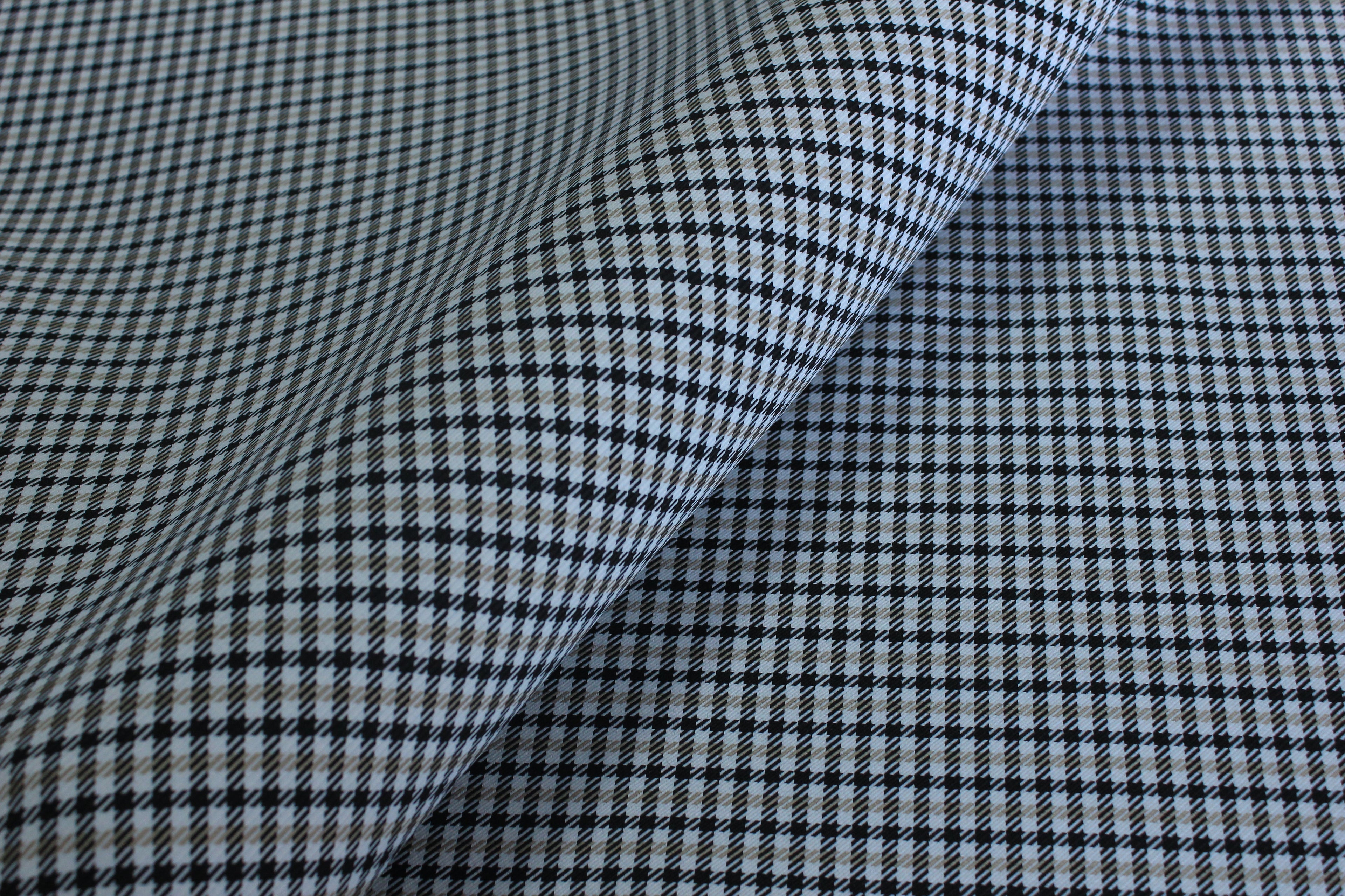 Pepita Beige Houndstooth Car Seat Upholstery Fabric Porsche - BMW Seat, Interior, Automobile, Door Headliner 4mm Foam Backed Restoration 150CM 55"