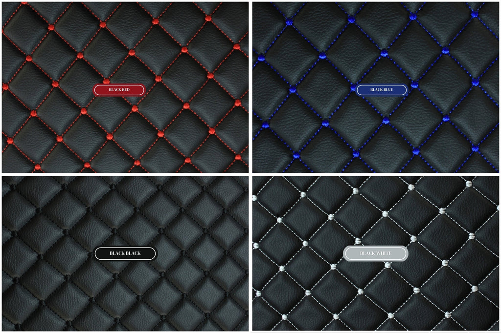 Dot Diamond Blue Quilted Faux Leather Upholstery Fabric | Foam Backing | Automotive, Marine, Furniture | 140cm (55.1") Wide Mercedes - BMW - VW
