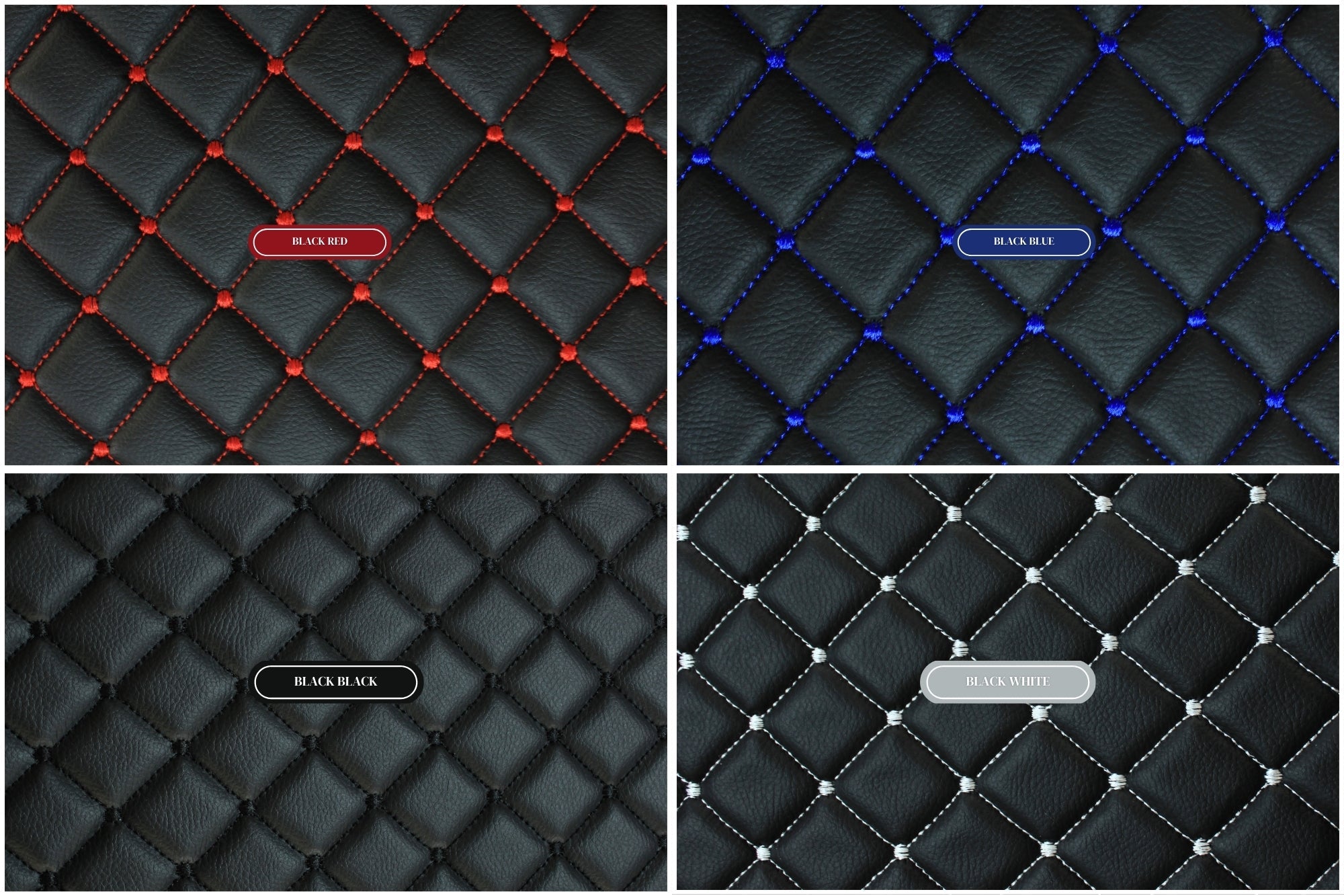 Tecido de pele sintética acolchoada branca com estampado de losangos | Base de espuma | Automóvel, Náutico, Móveis | 140 cm (55,1") de largura Mercedes - BMW - VW (Cópia)