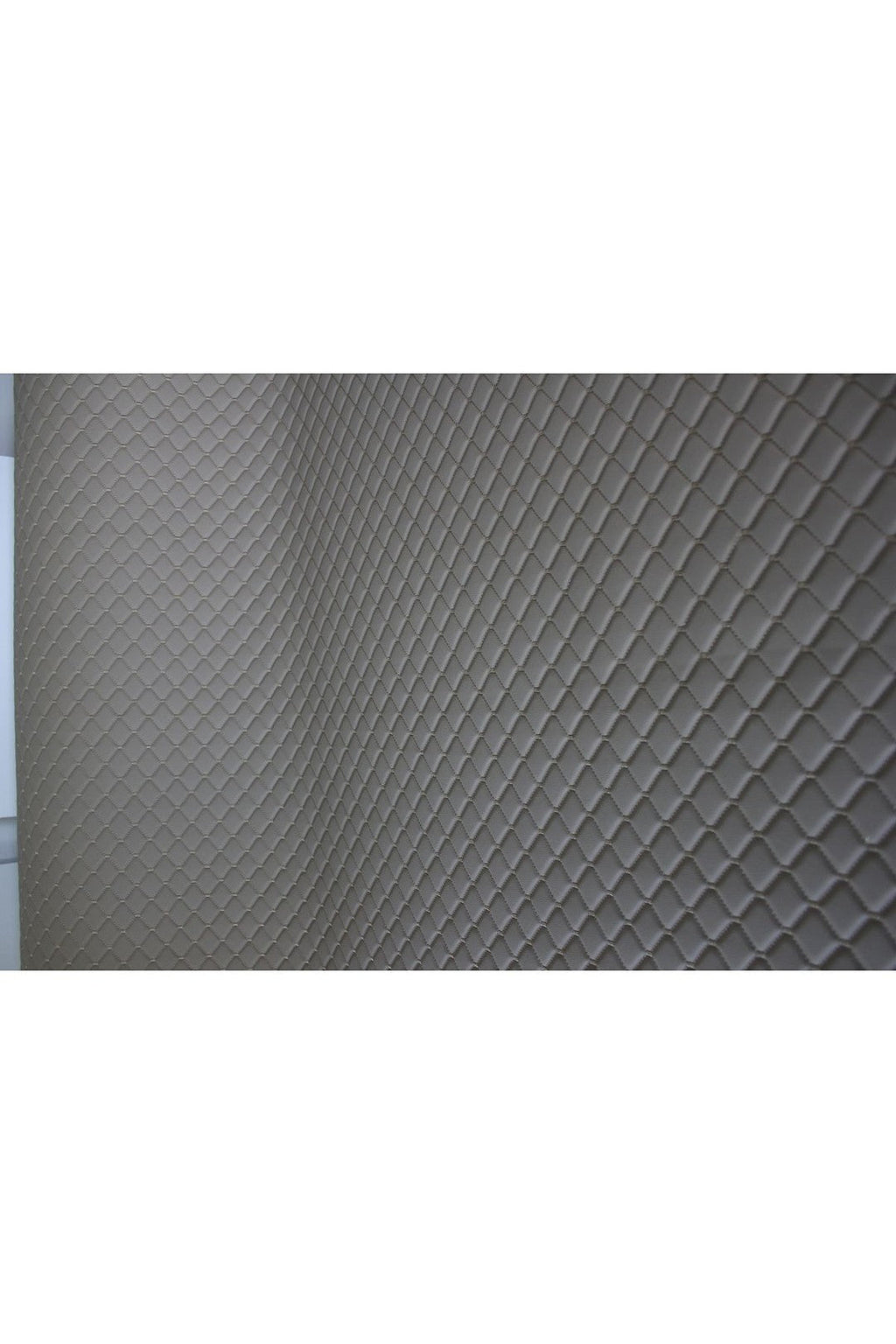 Beige Beige Quilted Beige Vinyl Faux Leather Car Upholstery Fabric | 2"x2" 5x5cm Diamond Stitch with 5mm Foam | 140cm Wide | Automotive Projects