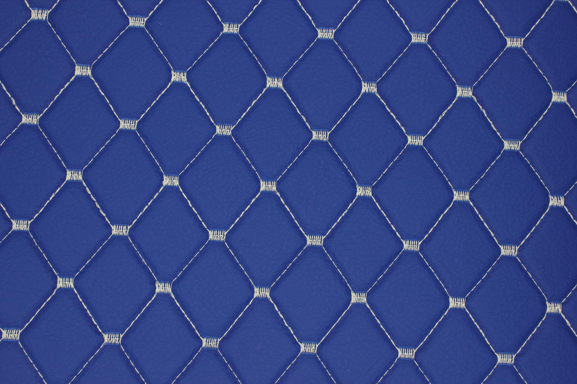 white-quilted-blue-faux-leather-upholstery-fabric-diamond