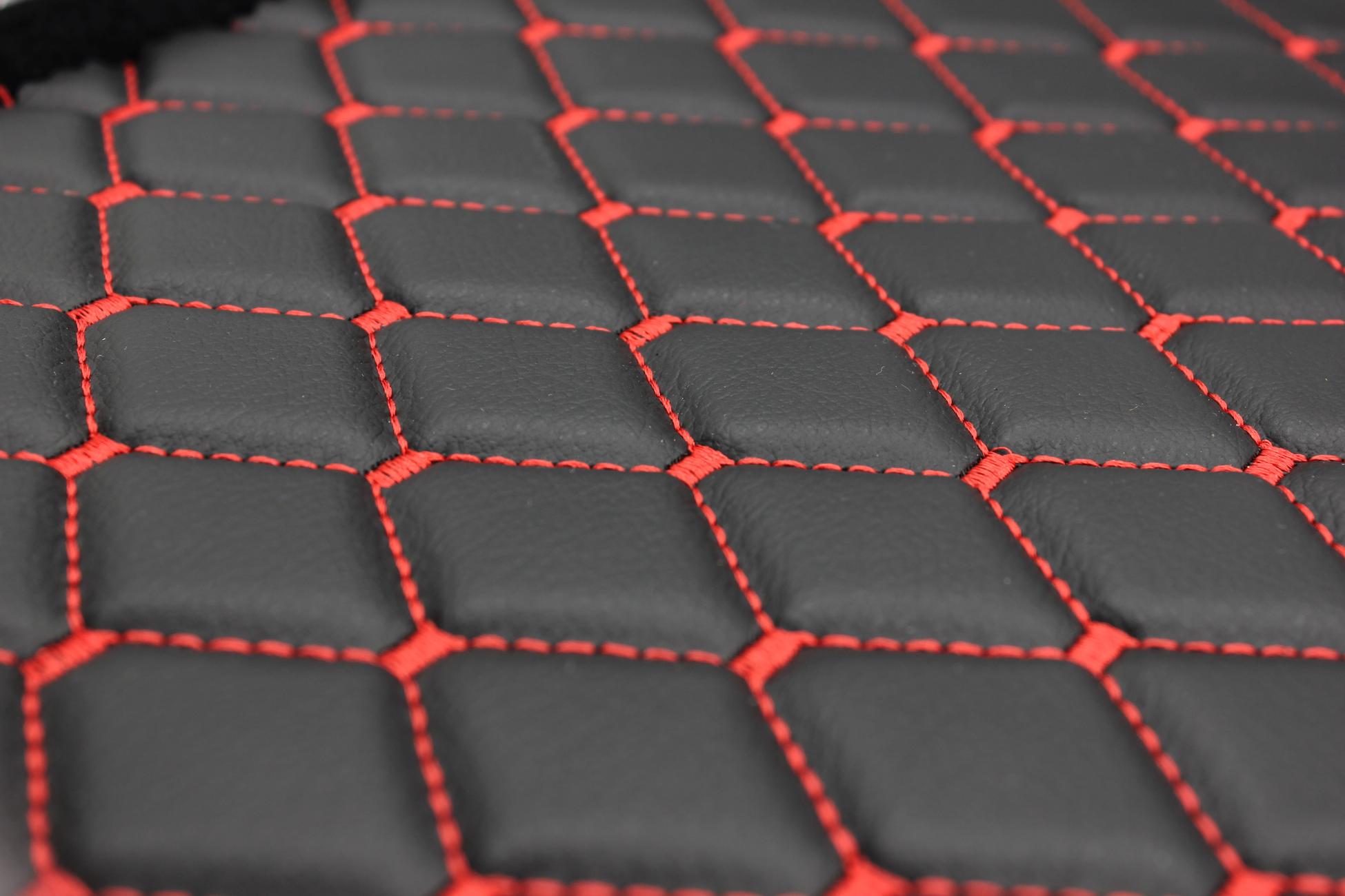 red-quilted-black-faux-leather-car-upholstery-fabric-diamond