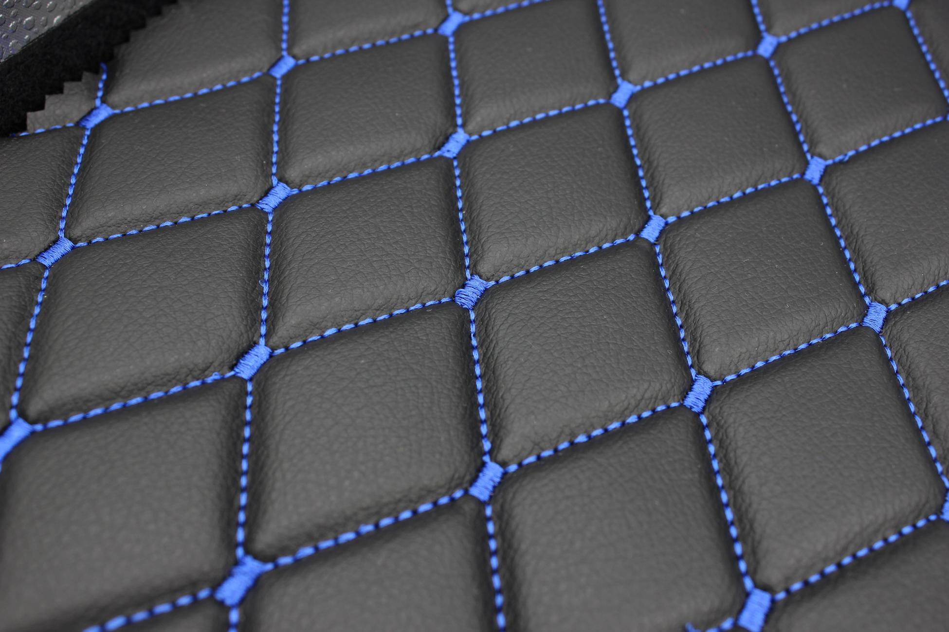 blue-quilted-black-faux-leather-car-upholstery-fabric-diamond-1