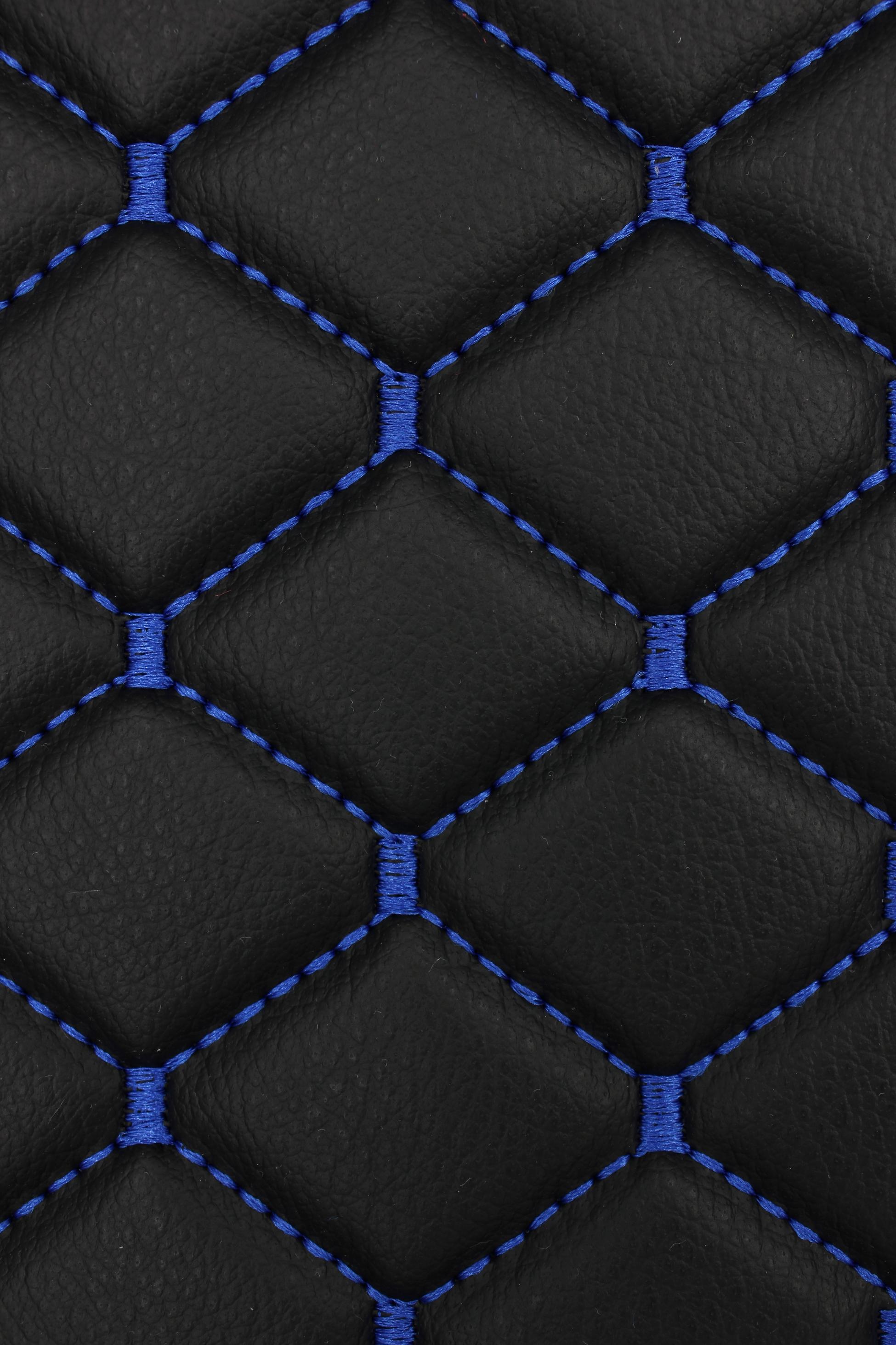 blue-quilted-black-faux-leather-car-upholstery-fabric-diamond
