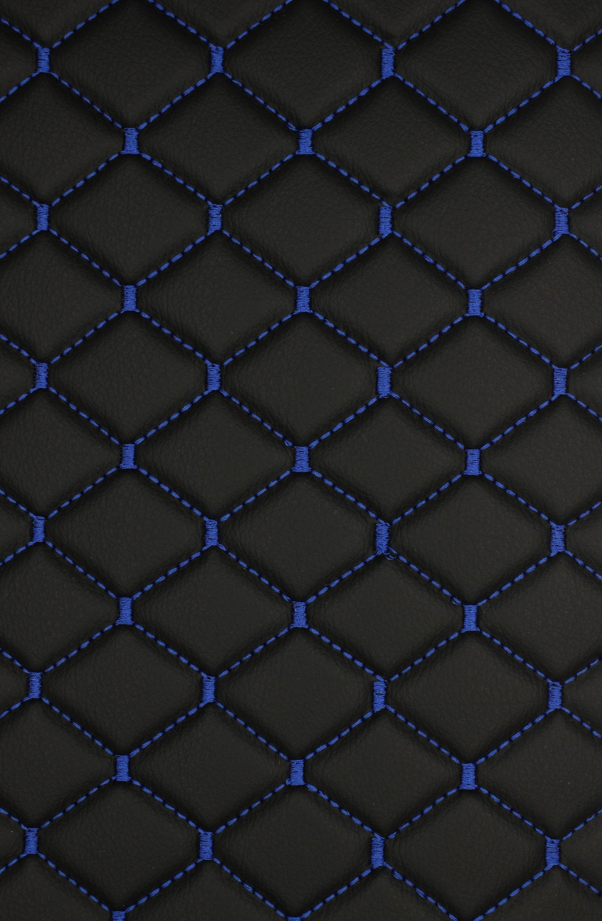 blue-quilted-black-faux-leather-car-upholstery-fabric-diamond