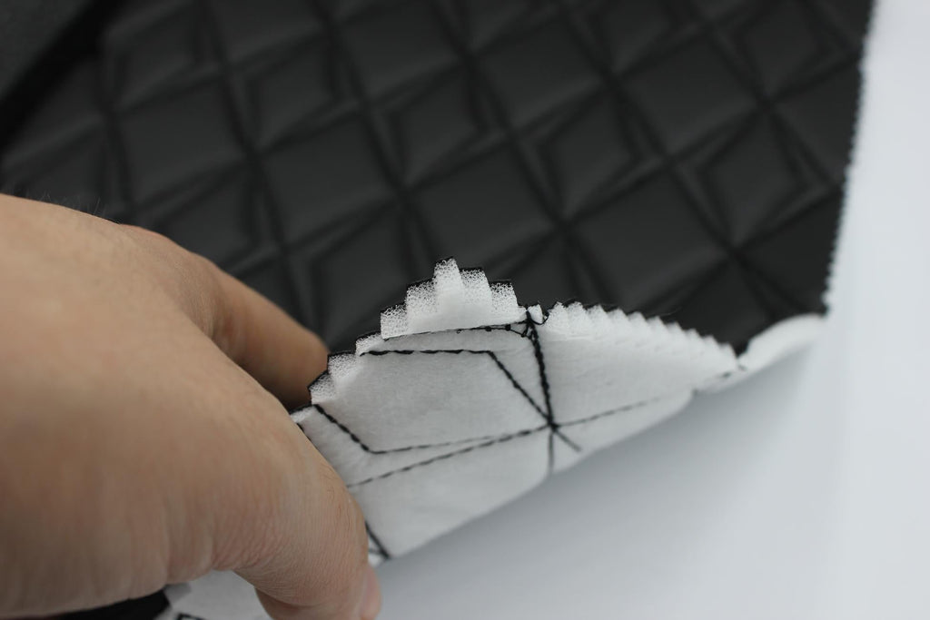 black-quilted-synthetic-leather-car-upholstery-fabric-diamond