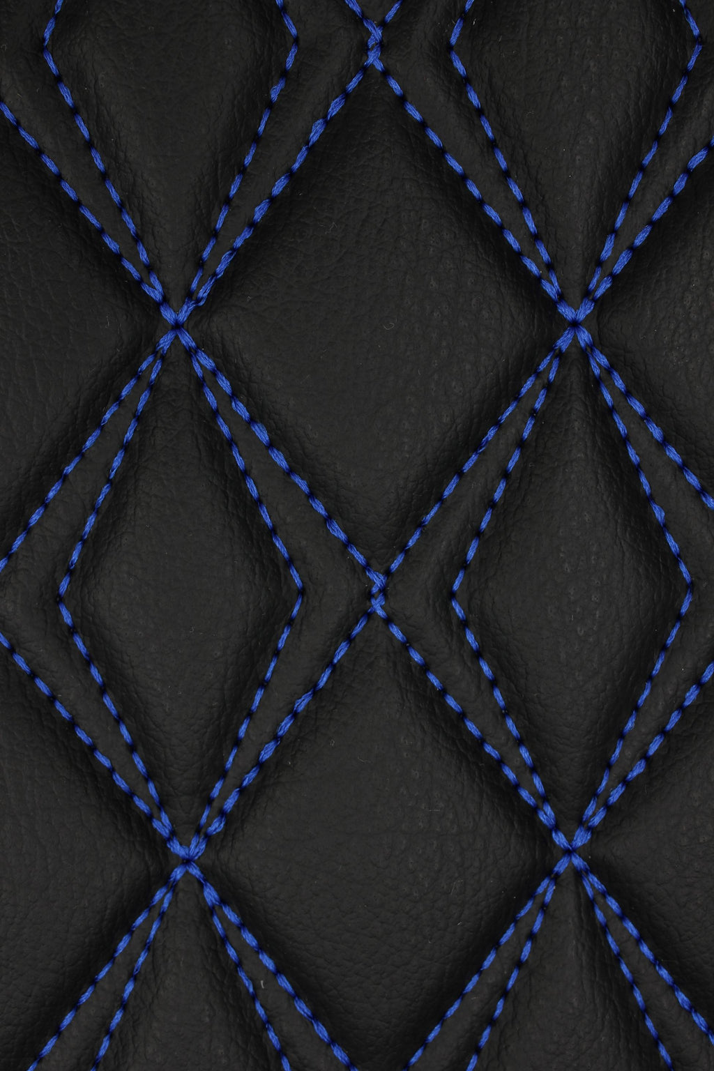 blue-quilted-black-faux-leather-car-upholstery-fabric-double-diamond