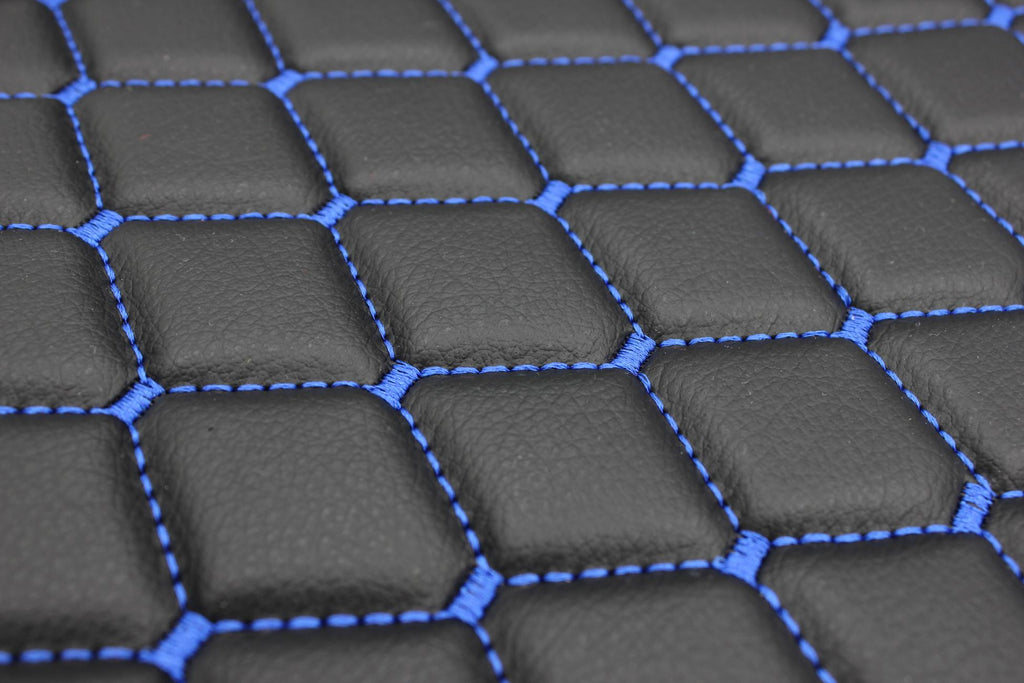 blue-quilted-black-faux-leather-car-upholstery-fabric-diamond