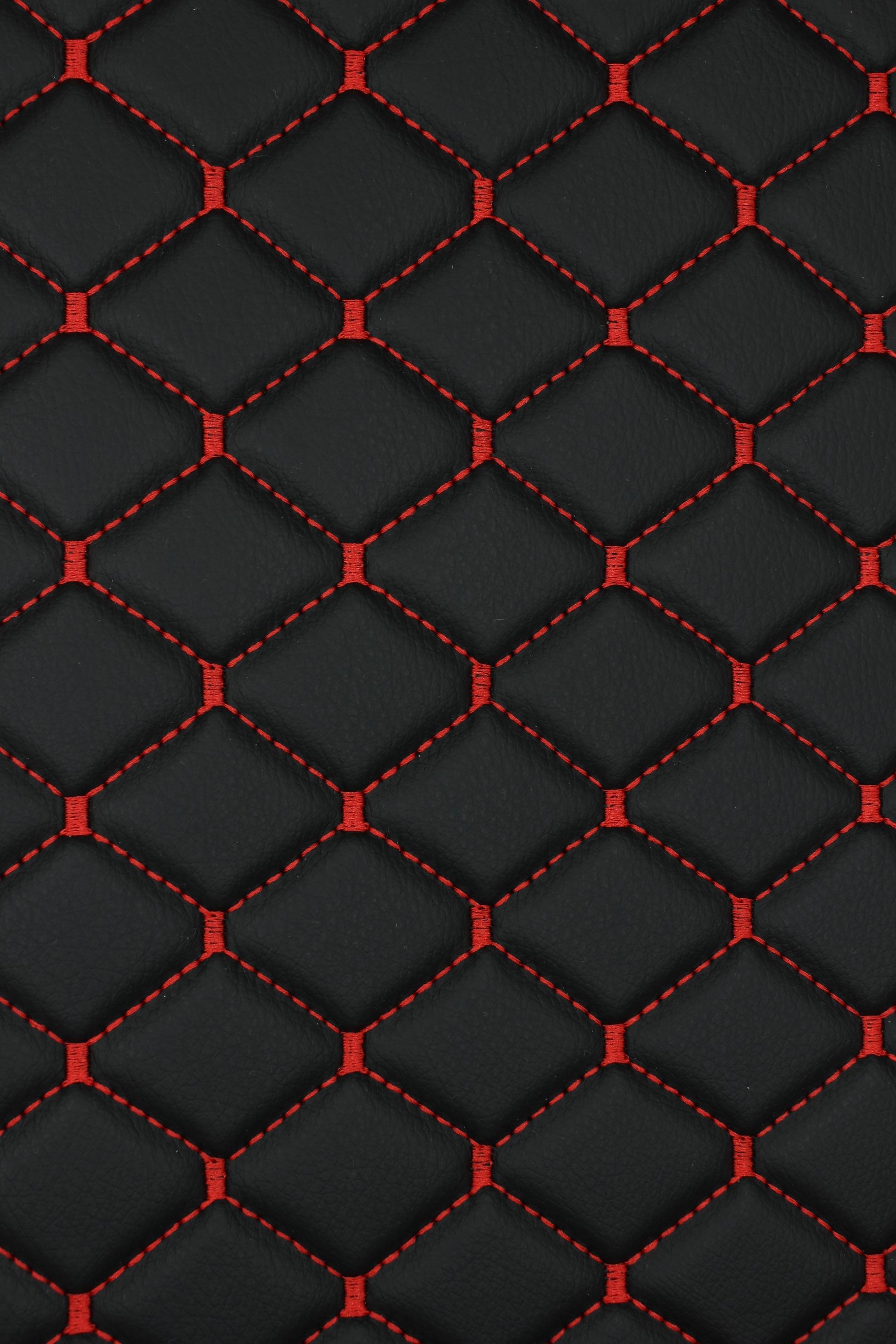 red-quilted-black-faux-leather-car-upholstery-fabric-diamond