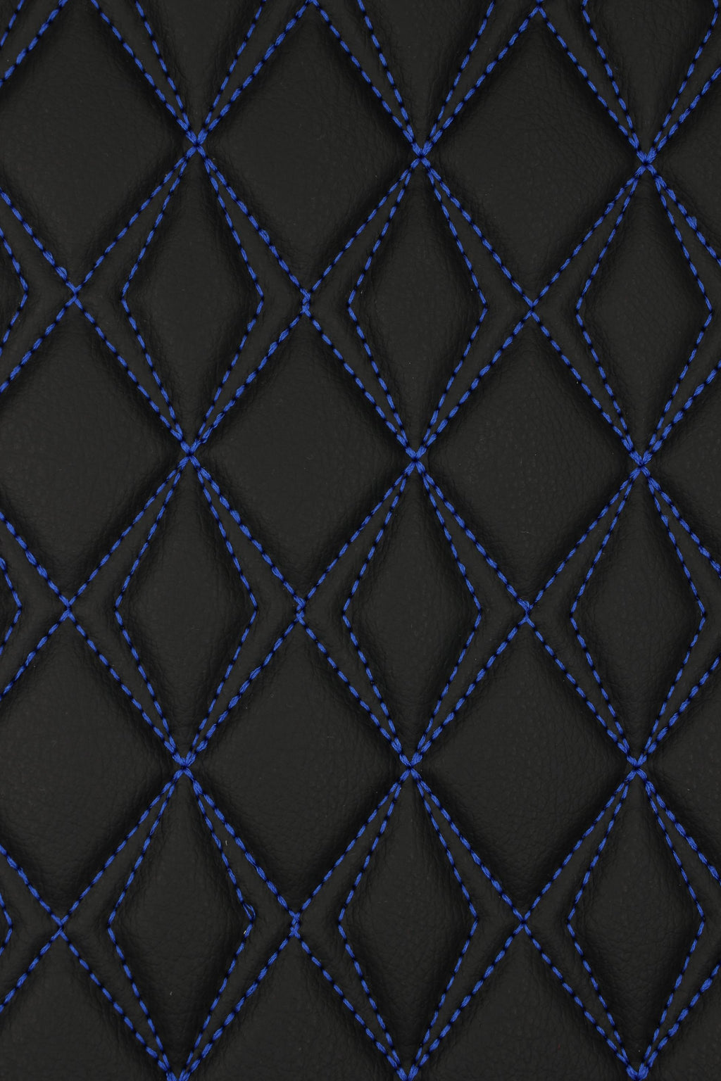 blue-quilted-black-faux-leather-car-upholstery-fabric-double-diamond